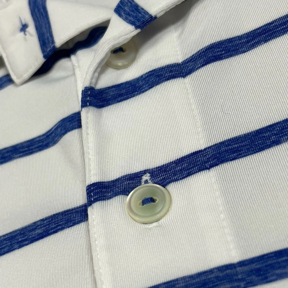 Vineyard Vines Polo Men's Sz XL Striped Lightweight Performance Golf Shirt - Picture 3 of 7